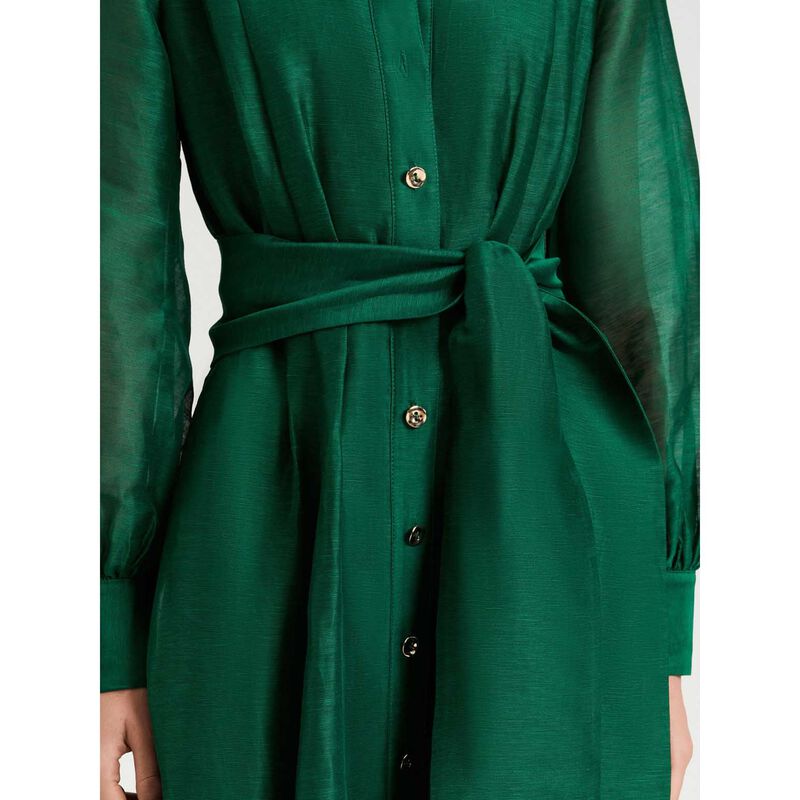 Veronika Maine Linen Silk Midi Shirtdress image number 2